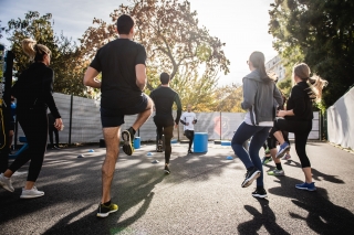 Sportende mensen