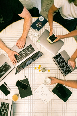 Samenwerken laptops