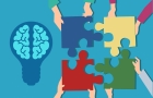 Brein en puzzelstukjes